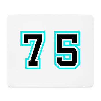 75 Number Symbol - Mouse Pad (horizontal) - white - Front