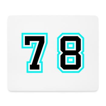 78 Number Symbol - Mouse Pad (horizontal) - white - Front