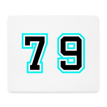 79 Number Symbol - Mouse Pad (horizontal) - white - Front