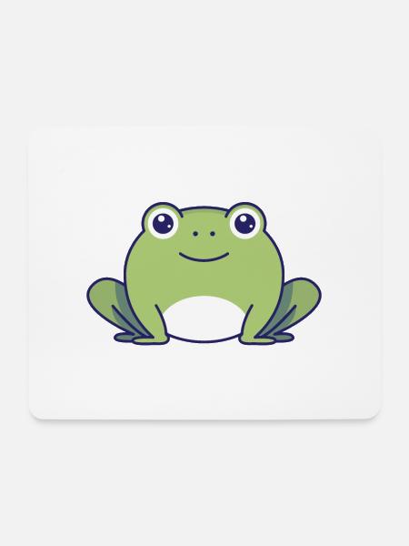Frosch - Mousepad (Querformat) - Weiß