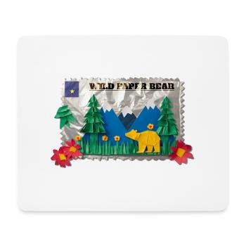 Wild Paper Bear - Mouse Pad (horizontal) - white - Front
