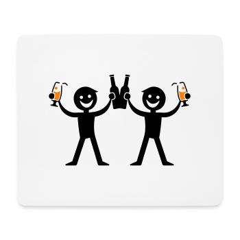Drinking Bottle of Beer - Mouse Pad (horizontal) - white - Front