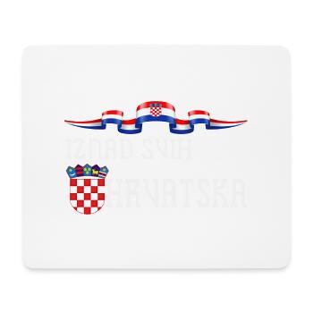 Kroatien hrvatska kroatien hrv hr zagreb geteilte Flagge - Mousepad (Querformat) - Weiß - Vorne