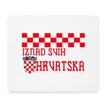 Kroatien hrvatska kroatien hrv hr zagreb geteilte Flagge - Mousepad (Querformat) - Weiß - Vorne