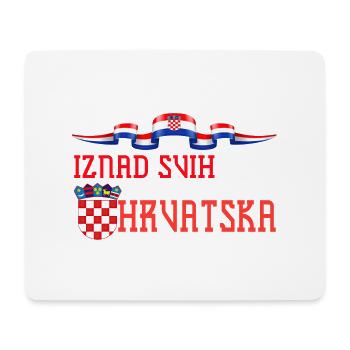 Kroatien hrvatska kroatien hrv hr zagreb geteilte Flagge - Mousepad (Querformat) - Weiß - Vorne