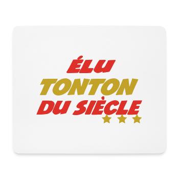 Zum TONTON des Jahrhunderts gewählt - Mousepad (Querformat) - Weiß - Vorne