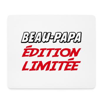 BEAU PAPA édition limitée - Tapis de souris (format paysage) - blanc - Devant