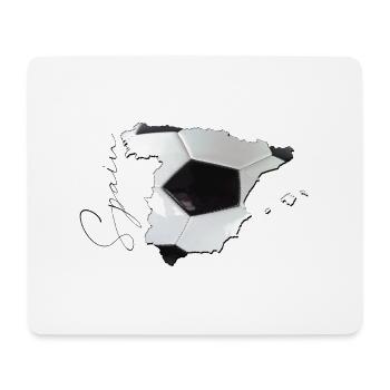 Spanien | echter Fußball | Landkarte EN - Mousepad (Querformat) - Weiß - Vorne