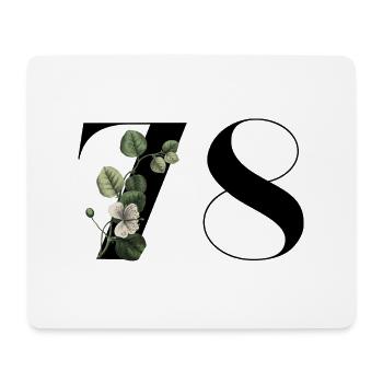 Nummer 78 Blumengrün - 78. Blumengeburtstag - Mousepad (Querformat) - Weiß - Vorne