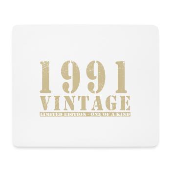 Original 1991 Vintage Vintage anniversaire rétro - Tapis de souris (format paysage) - blanc - Devant