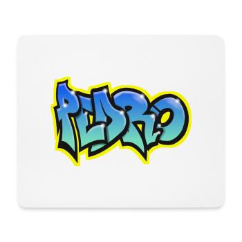 PEDRO GRAFFITI NAME PRINT Pedro First Name - Mouse Pad (horizontal) - white - Front