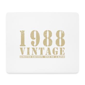 Original 1988 Vintage Vintage anniversaire rétro - Tapis de souris (format paysage) - blanc - Devant