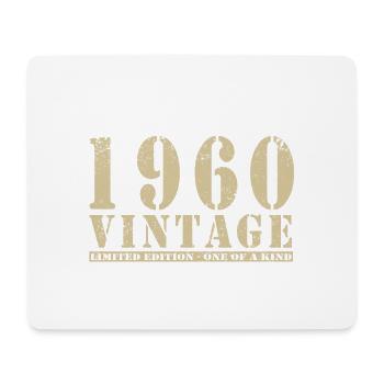 Original 1960 Vintage Vintage anniversaire rétro - Tapis de souris (format paysage) - blanc - Devant