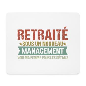 Retraité sous nouveau management cadeau retraite - Tapis de souris (format paysage) - blanc - Devant