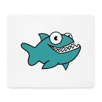 piranha 02 - Mousepad (Querformat) - Weiß - Vorne
