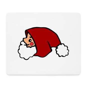 Père Noël mignon, Père Noël minimaliste - Tapis de souris (format paysage) - blanc - Devant