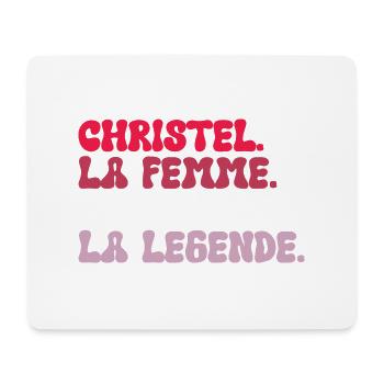 Christel la femme le mythe la légende Cadeau - Tapis de souris (format paysage) - blanc - Devant