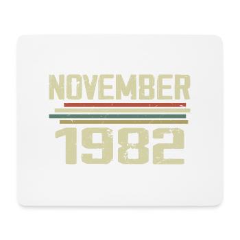 Vintage November 1982 Vintage Retro November 1982 - Mouse Pad (horizontal) - white - Front
