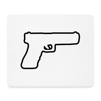 Conception du pistolet 01 - Tapis de souris (format paysage) - blanc - Devant