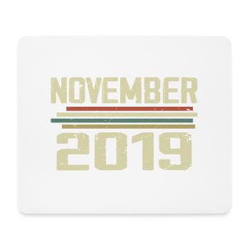 Vintage November 2019 vintage Retro November 2019 - Mouse Pad (horizontal) - white - Front
