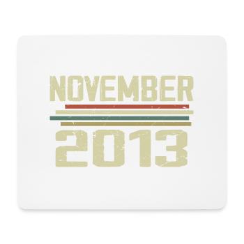 Jahrgang November 2013 vintage Retro November 2013 - Mousepad (Querformat) - Weiß - Vorne