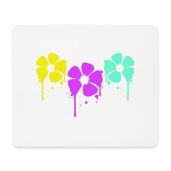 Flowers Cool Graffiti Drop Spray Spring Summer - Mouse Pad (horizontal) - white - Front