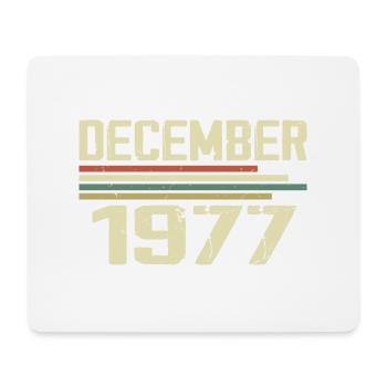 December 1977 Vintage Retro Birthday - Mouse Pad (horizontal) - white - Front