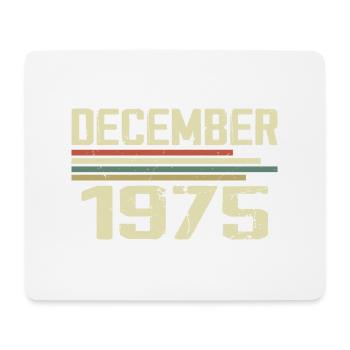 Dezember 1975 Jahrgang Vintage Retro Geburtstag - Mousepad (Querformat) - Weiß - Vorne