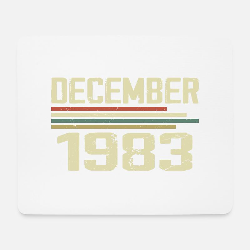 December 1983 Vintage Retro Birthday - Mouse Pad (horizontal) - white