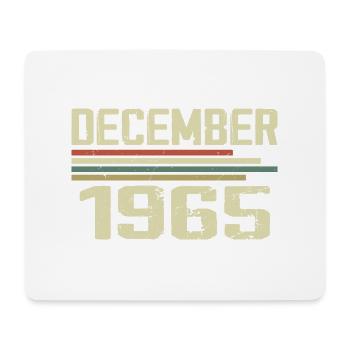 December 1965 Vintage Vintage Retro Birthday - Mouse Pad (horizontal) - white - Front