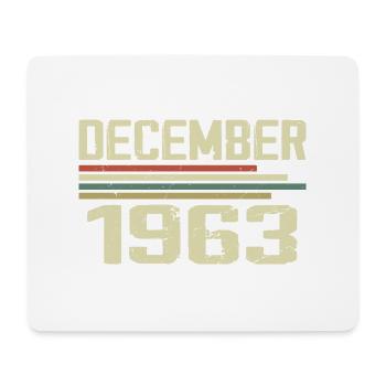 Dezember 1963 Jahrgang Vintage Retro Geburtstag - Mousepad (Querformat) - Weiß - Vorne