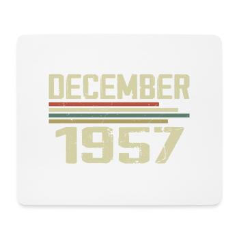 Dezember 1957 Jahrgang Vintage Retro Geburtstag - Mousepad (Querformat) - Weiß - Vorne
