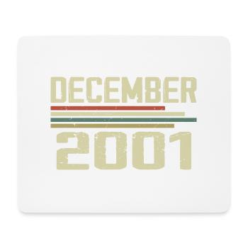 Décembre 2001 Vintage Vintage Rétro Anniversaire - Tapis de souris (format paysage) - blanc - Devant