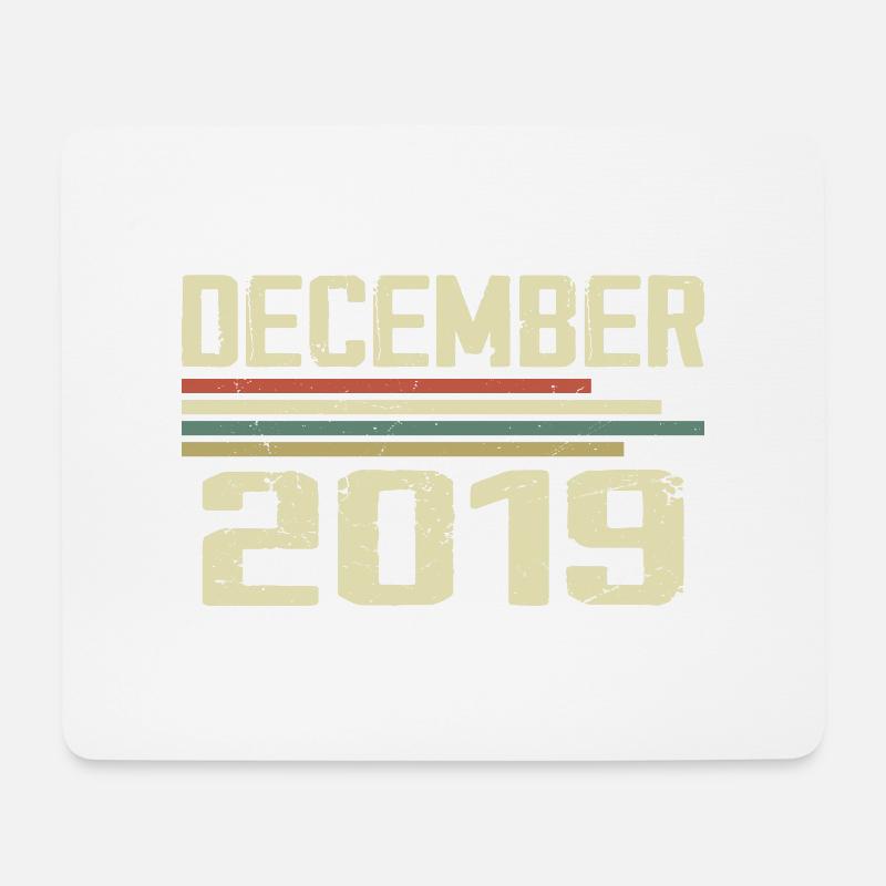 Dezember 2019 Jahrgang Vintage Retro Geburtstag - Mousepad (Querformat) - Weiß