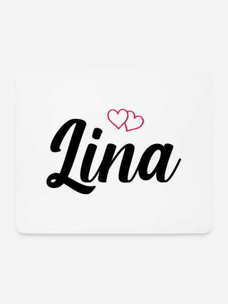 lina name - Mousepad (Querformat) - Weiß