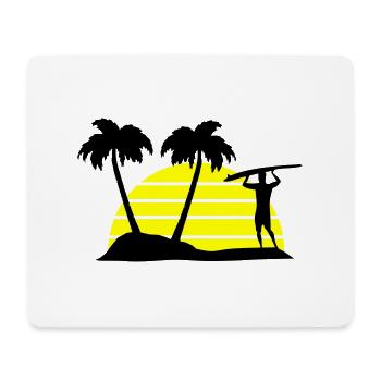 surfing - Mousepad (Querformat) - Weiß - Vorne