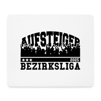 Aufsteiger 2025 Bezirksliga Aufstieg Fußball - Mousepad (Querformat) - Weiß - Vorne