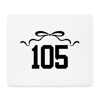 Numéro 105 noeud - 105e anniversaire - Tapis de souris (format paysage) - blanc - Devant