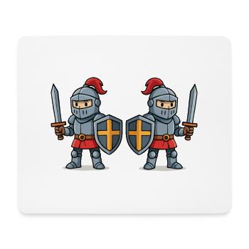 Bande dessinée Knight 2 - Tapis de souris (format paysage) - blanc - Devant