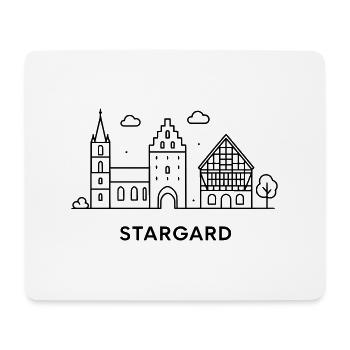 La ville de Stargard - Tapis de souris (format paysage) - blanc - Devant