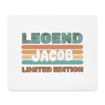 Jacob comme prénom - Tapis de souris (format paysage) - blanc - Devant