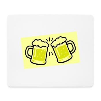 verre à bière Icône de la bière - Tapis de souris (format paysage) - blanc - Devant