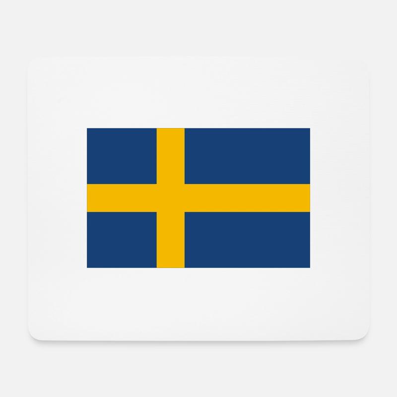 Flagge Schweden - Mousepad (Querformat) - Weiß