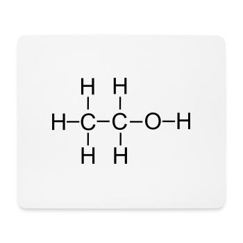 Alkohol - Mousepad (Querformat) - Weiß - Vorne