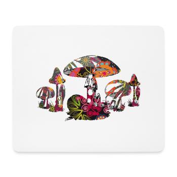 Pilze - Mousepad (Querformat) - Weiß - Vorne