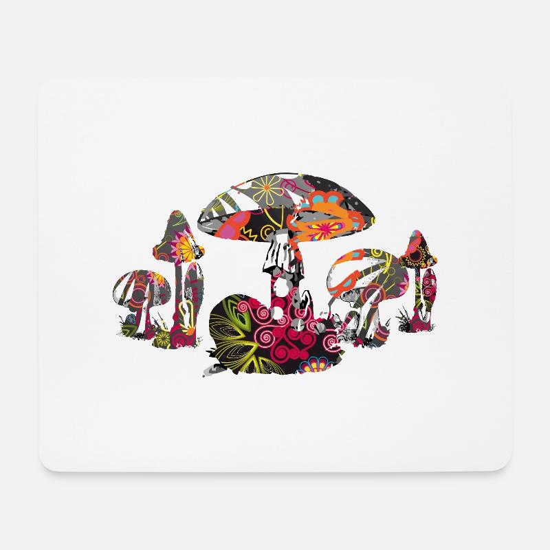 Pilze - Mousepad (Querformat) - Weiß