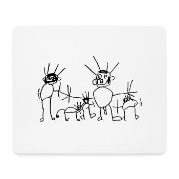 Meine Familie - Mousepad (Querformat) - Weiß - Vorne