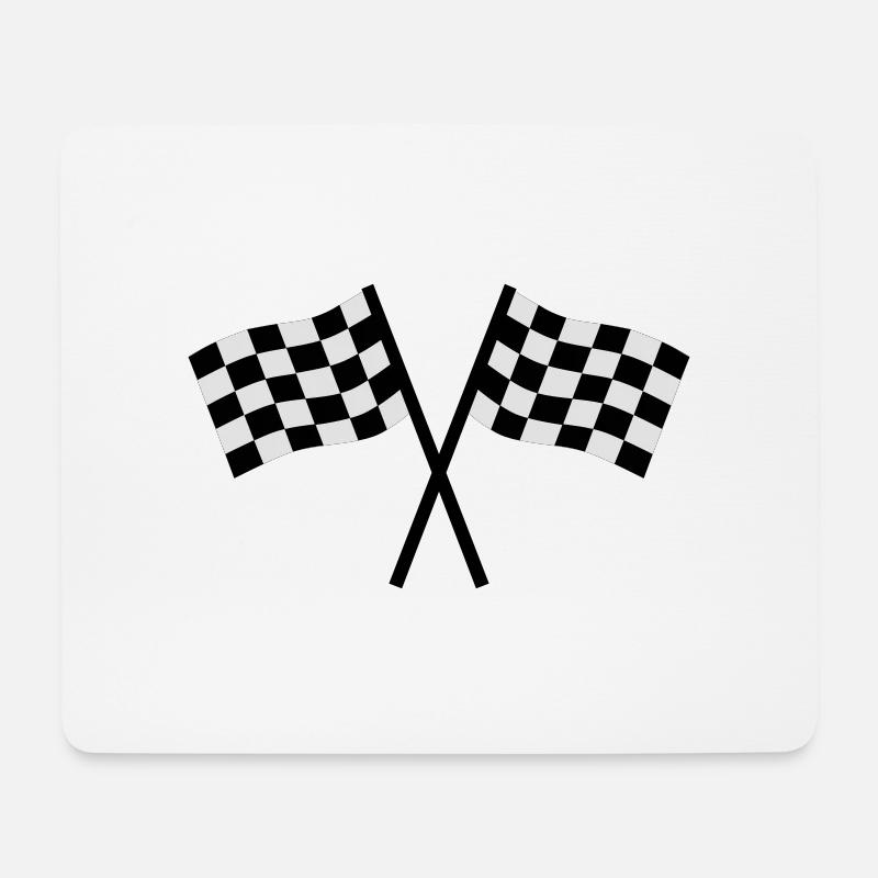 Ziel - Flagge - Mousepad (Querformat) - Weiß