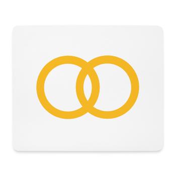 Ringe - Ehe - Hochzeit - Mousepad (Querformat) - Weiß - Vorne