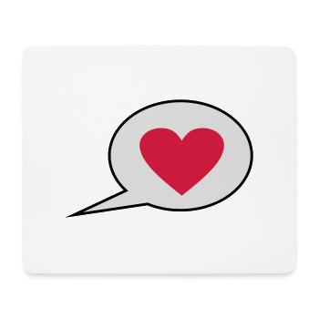 Ich liebe Dich - Mousepad (Querformat) - Weiß - Vorne